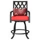 preview thumbnail 2 of 0, Outdoor Swivel Dining Set with 29"W Cushion Chairs, Patio Table
