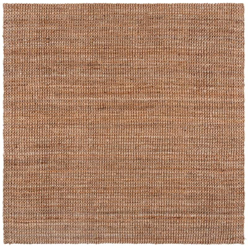 SAFAVIEH, Handmade Natural Fiber Rihanna Casual Jute Rug - 8' Square - Natural