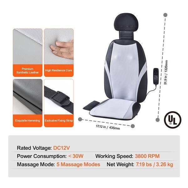 Shiatsu Back Massager with Heat, Massage Seat Cushion with 2-Group Back  Shiatsu Rollers Vibration Motors - 2 Seat - Bed Bath & Beyond - 42653443
