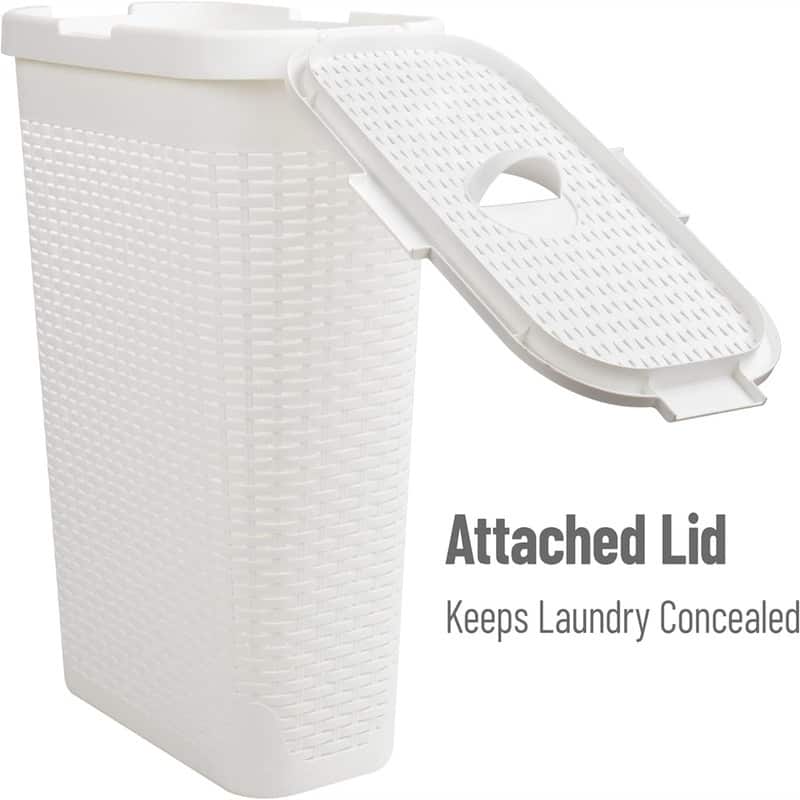 40L Slim Laundry Hamper Clothes Basket - 18"L x 10.4"W x 23.5"H