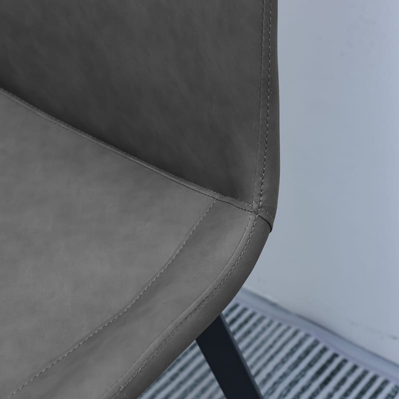 PU Leather Dining Chair with Metal Legs, Modern Upholstered Chair Set of 4 for Kitchen, Restaurant, Living, Meeting Room