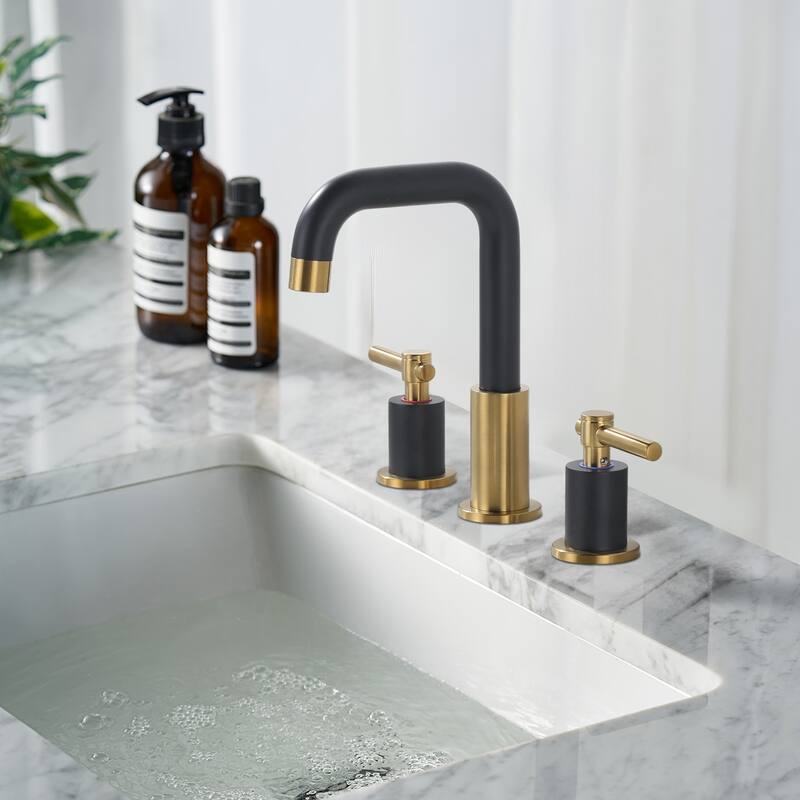 WOWOW 8 in. Widespread Double Handle Bathroom Faucet