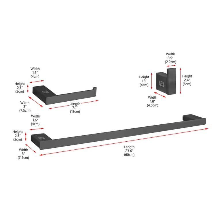 Indigo Home 3-Piece Bathroom Hardware Set