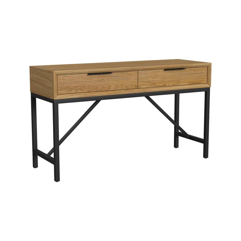 Newport 52" Wood Console Table, Natural Oak