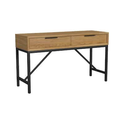 Newport 52" Wood Console Table, Natural Oak