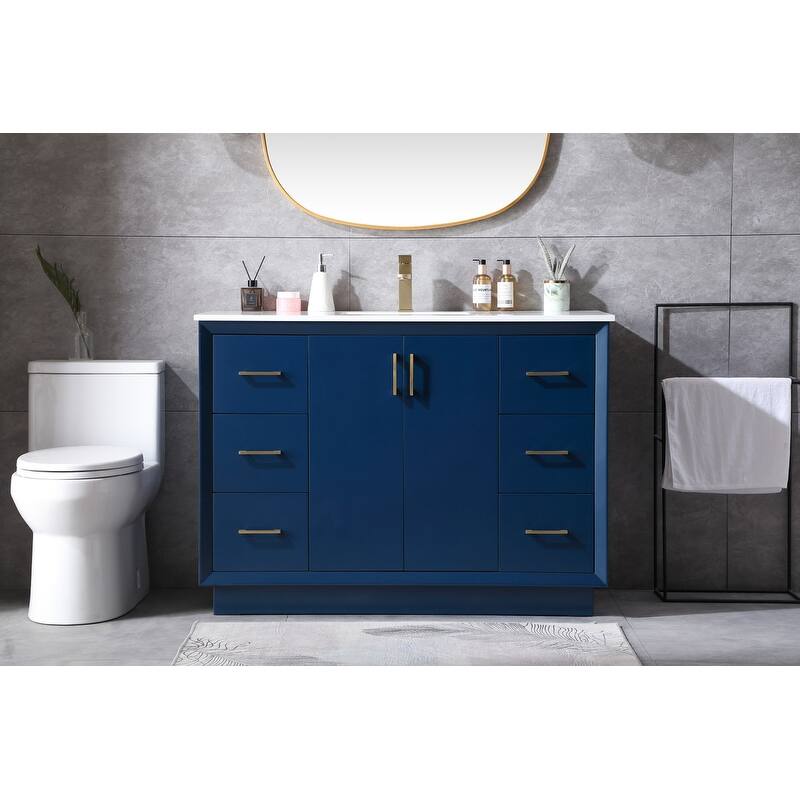 Elegant Lighting VF19648 Hayes 48" Free Standing Single Basin Vanity