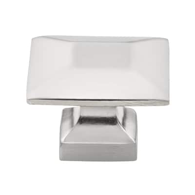 GlideRite 5-Pack 1-3/8 in. Satin Nickel Modern Square Cabinet Knobs - Satin Nickel