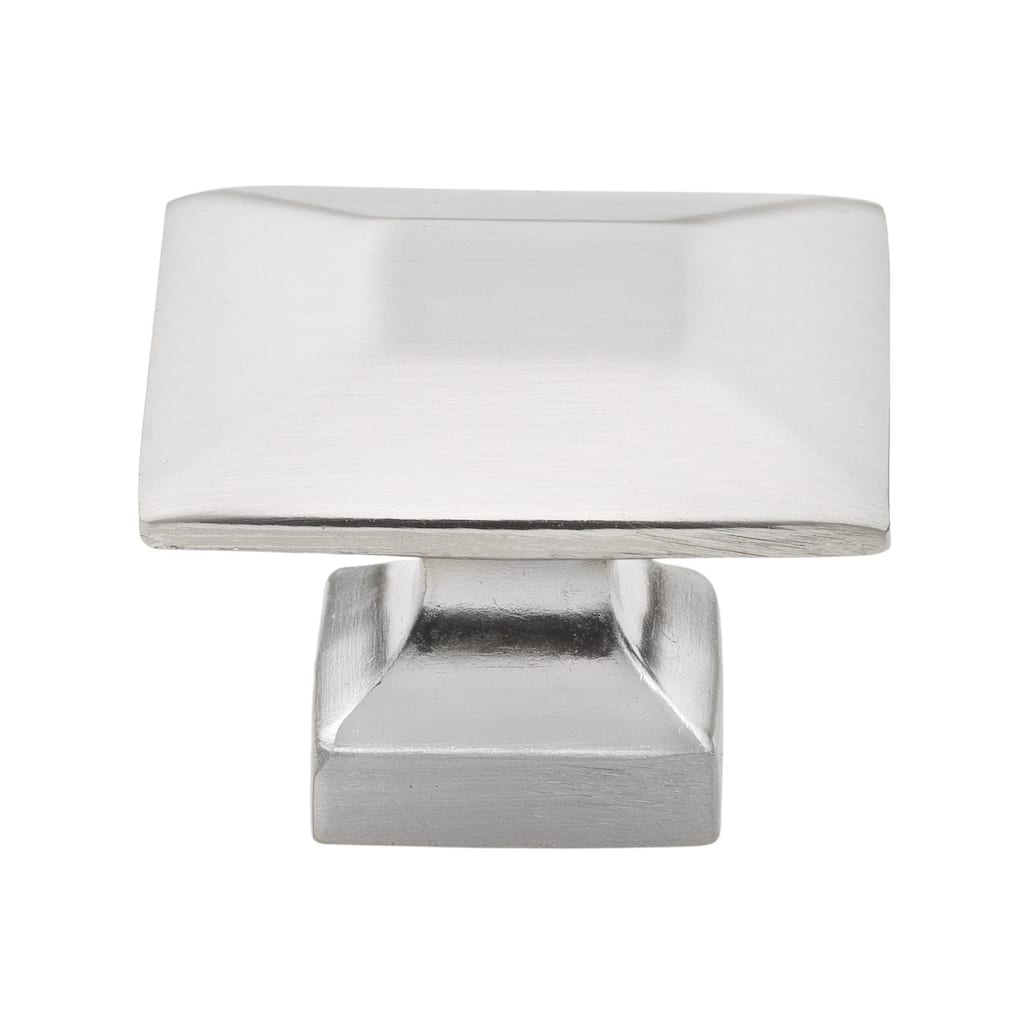 GlideRite 5-Pack 1-3/8 in. Satin Nickel Modern Square Cabinet Knobs - Satin Nickel