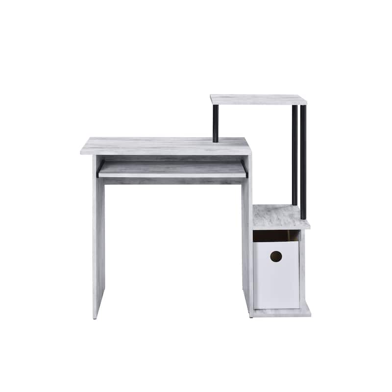 Lyphre Antique White & Black Finish Computer Desk