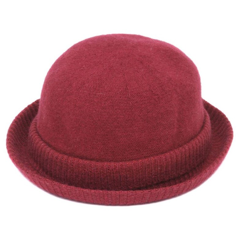 womens red bowler hat