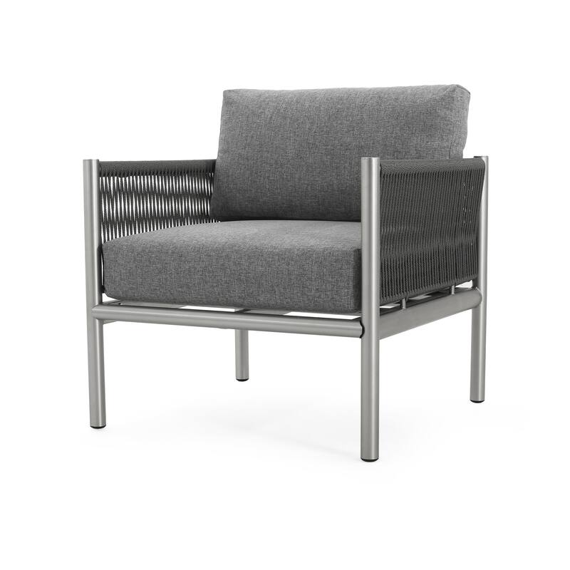 Brickell Outdoor Patio Club Chairs with Cushions by Christopher Knight Home