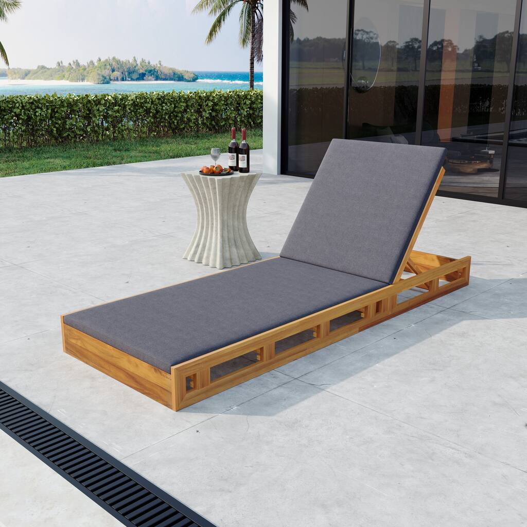 Christopher Knight Home - Aurelius Outdoor Acacia Wood Chaise Lounge Set