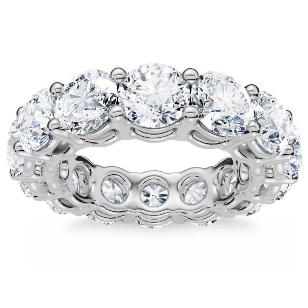 6 Ct EX3 Lab Grown Diamond Eternity Wedding Ring White Gold