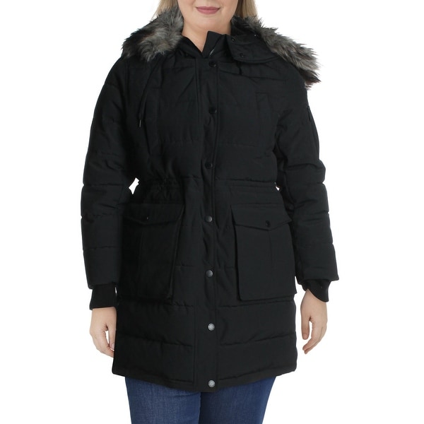 BCBGeneration Womens Parka Coat Winter Quilted - Black - XL. Opens flyout.