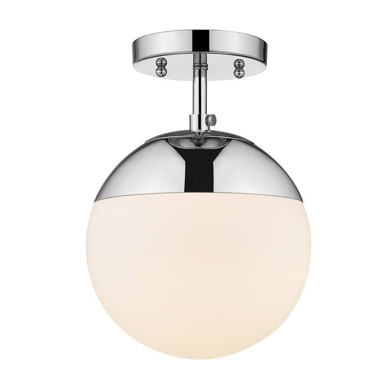 Golden Lighting Dixon 8" Wide Semi-Flush Globe Ceiling Fixture with