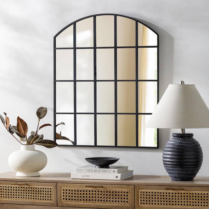 Fitch Traditional Wall Mirror - 36"H x 30"W - Black