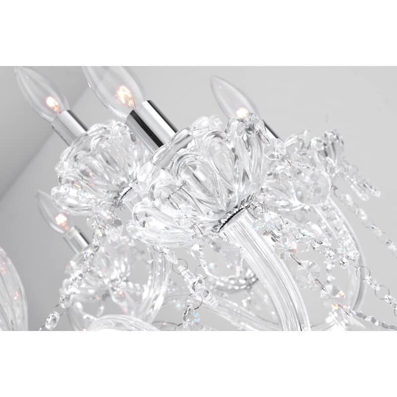Maxax 18 - Light Candle Style Classic / Traditional Chandelier with Crystal Accents - MX17020-18-P
