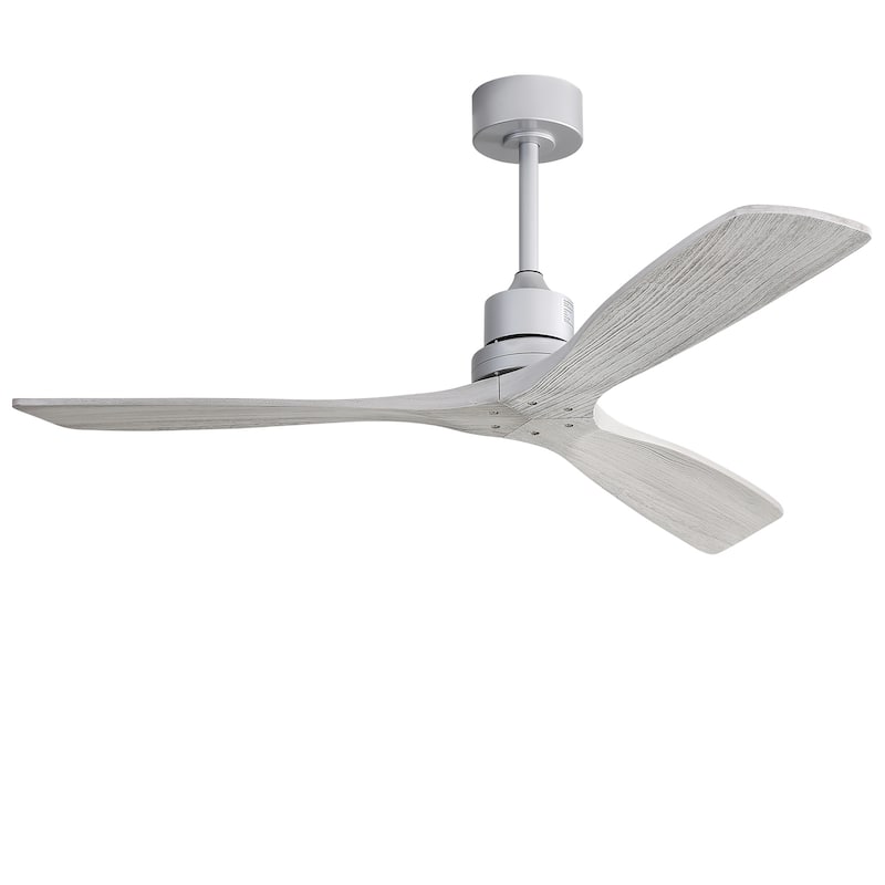 Sofucor 52" Indoor Wood Ceiling Fan Light with Remote, Integrated Light Optional