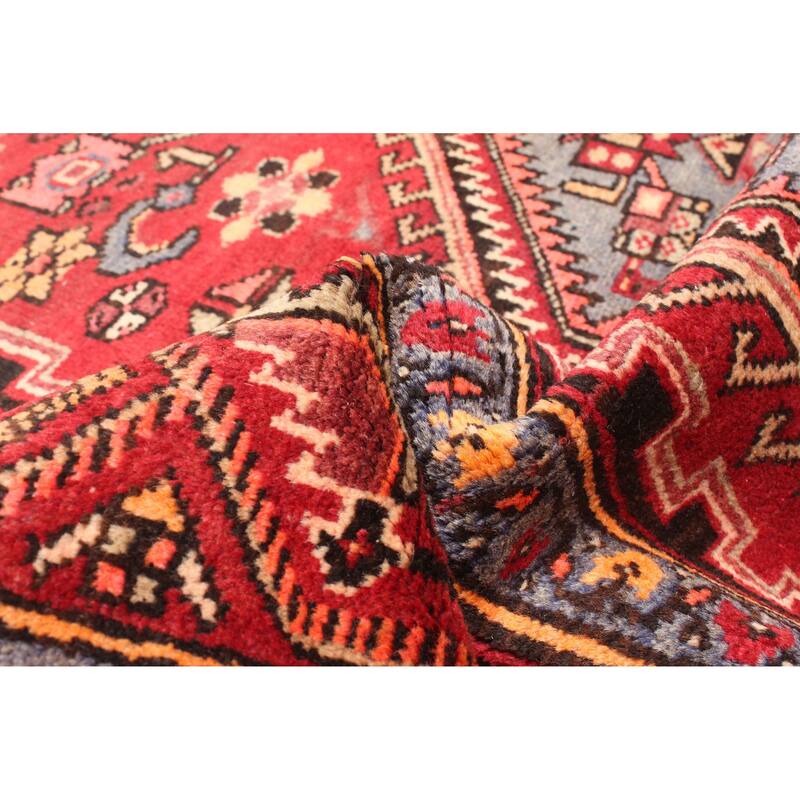 ECARPETGALLERY Hand-knotted Andelz Red Wool Rug - 4'5 x 6'7