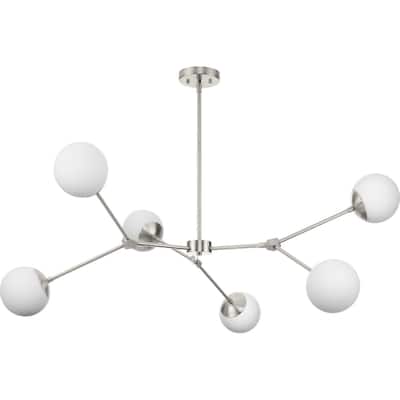 Progress Lighting P400378 Haas 6 Light 50" Wide Linear Chandelier