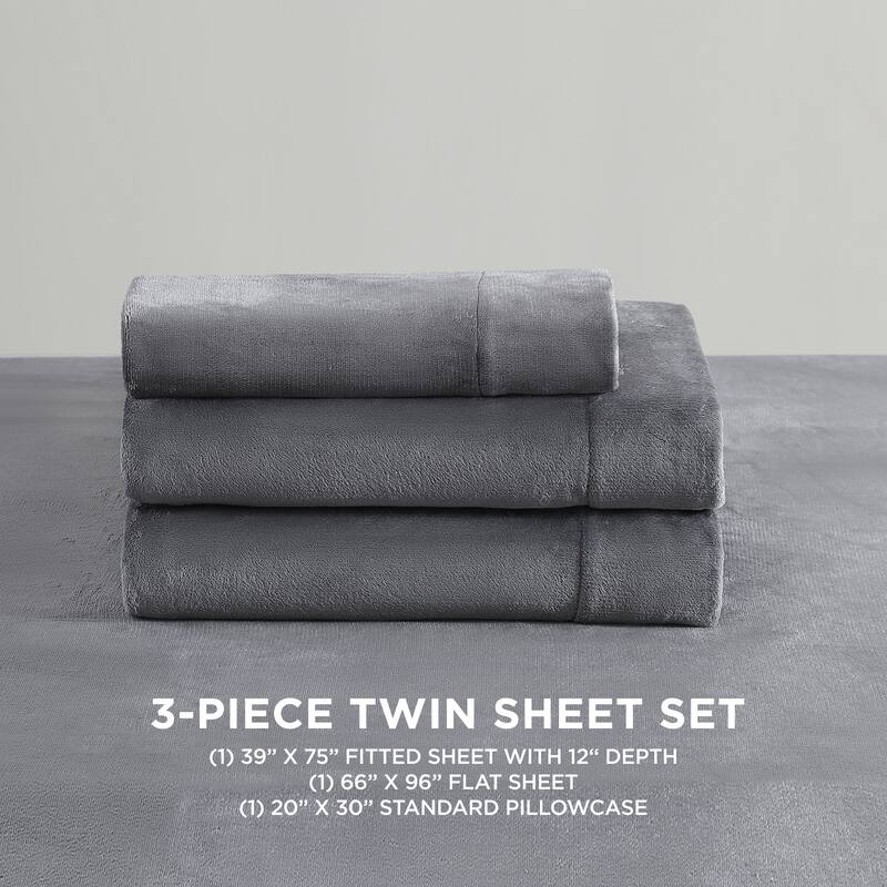 Juicy Couture Plush Sheet and Pillow Cases Set