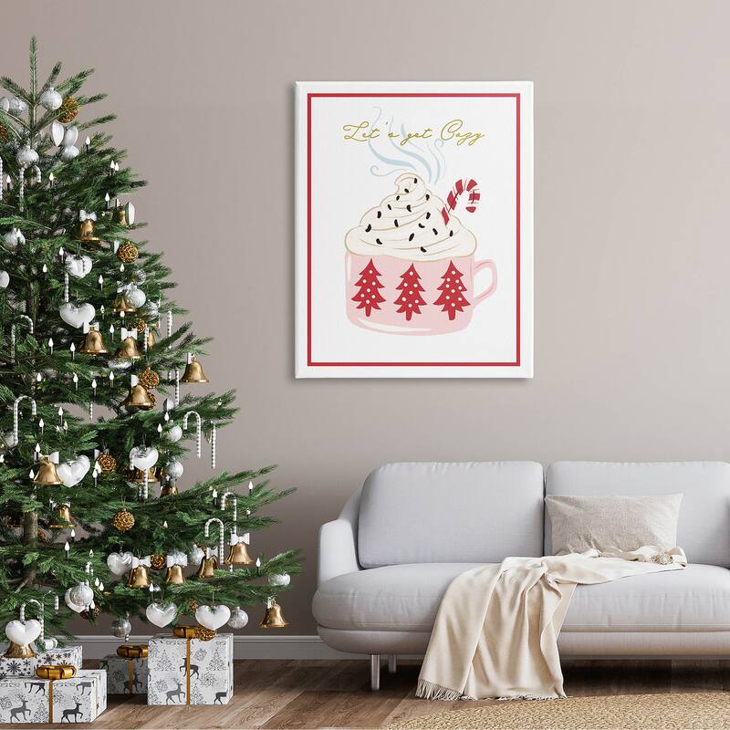Stupell Let's Get Cozy Pink Cocoa Canvas Wall Art, Design by The Saturday Evening Post