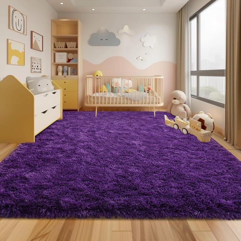 Large Shaggy Home Decor Carpets Fluffy Area Rugs for Living Room Bedroom