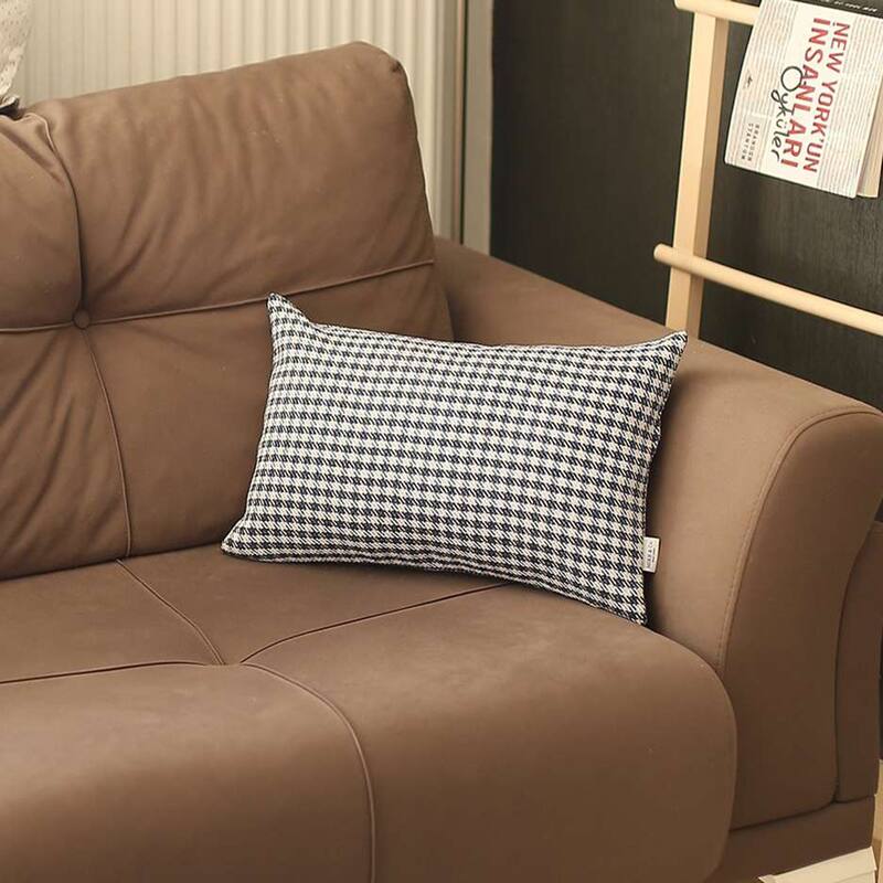 Boho-Chic Decorative Houndstooth Jacquard Pillow Covers