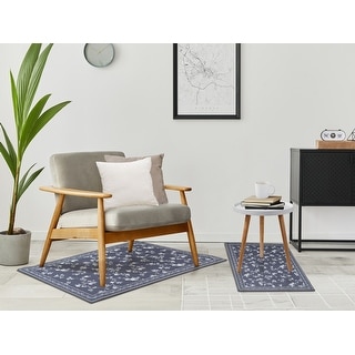 Cody Velvet Floral Washable Rugs Runner 24