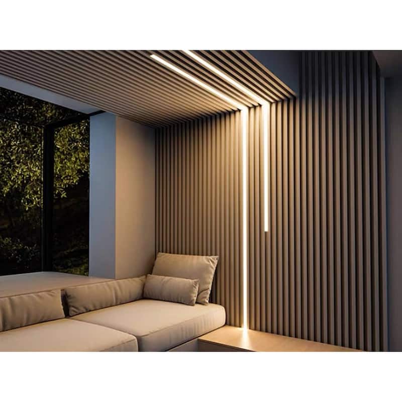 93 in. x 6 in x 0.8 in. Solid Wood Wall Siding Board - 3pc+1pc EndTrim ...