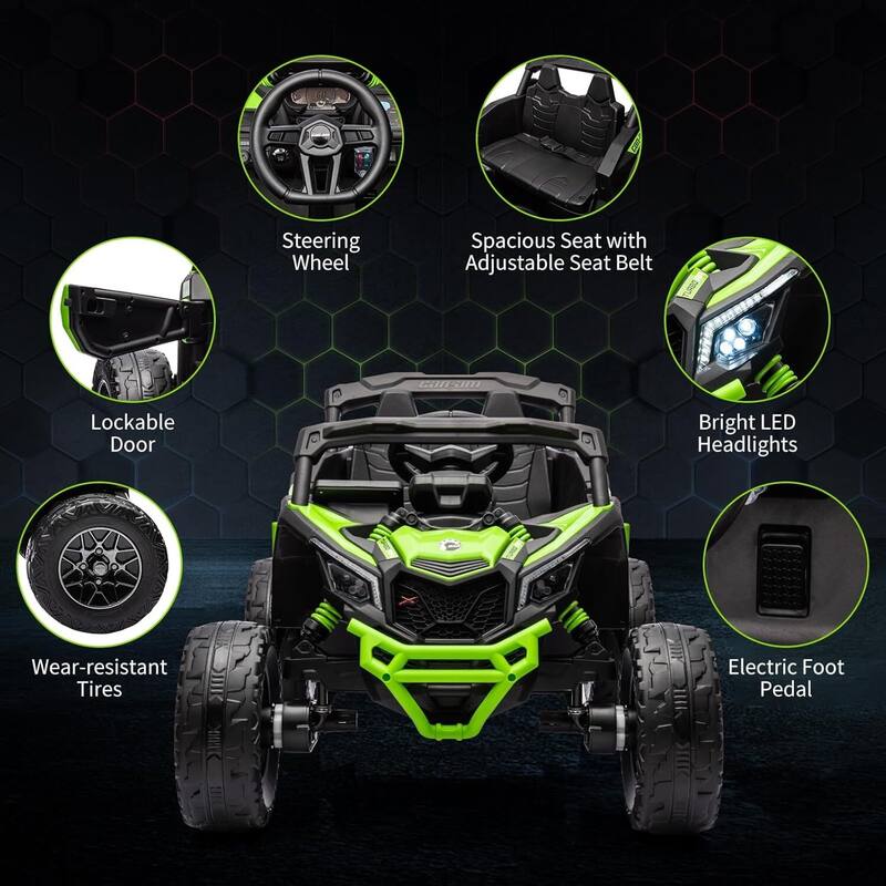 12V Licensed Can-Am Electric Off-Road Utv Car for Kids