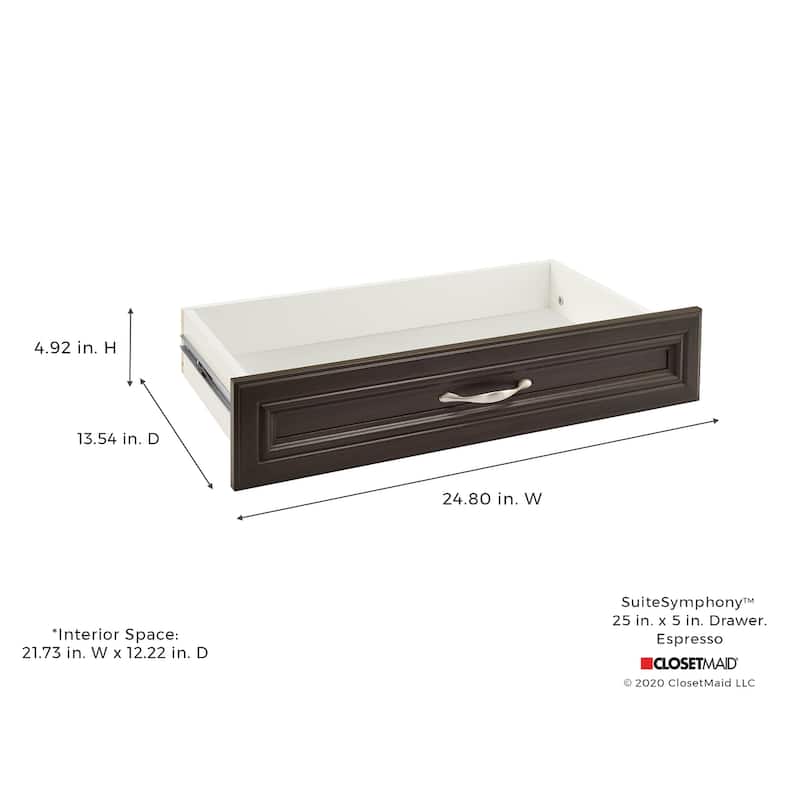 ClosetMaid SuiteSymphony 25-inch Wide x 5-inch High Drawer