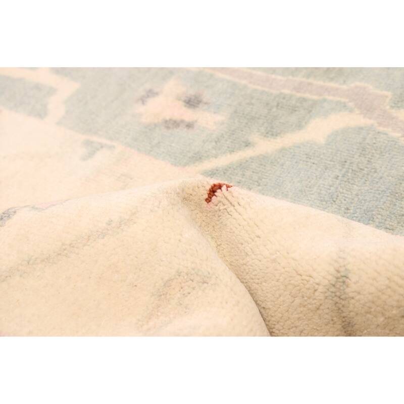 ECARPETGALLERY Hand-knotted Modern Oushak Teal Wool Rug - 9'8 x 14'1