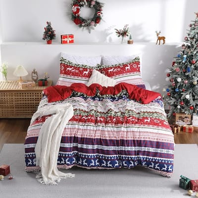 Christmas Duvet Cover Set, Decorations Bedding Set