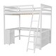 preview thumbnail 17 of 66, Loft Bed with U-shaped Writing Desk, Drawers, Storage Shelves and Stairs Loft Wooden Storage Bed for Children and Adolescents
