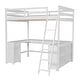 preview thumbnail 17 of 32, Minimalist Modern Style Full Size Loft Bed with Sloping Ladder,U-shaped Desk and Storage Shelves Under-Bed,Sturdy Wood Frame