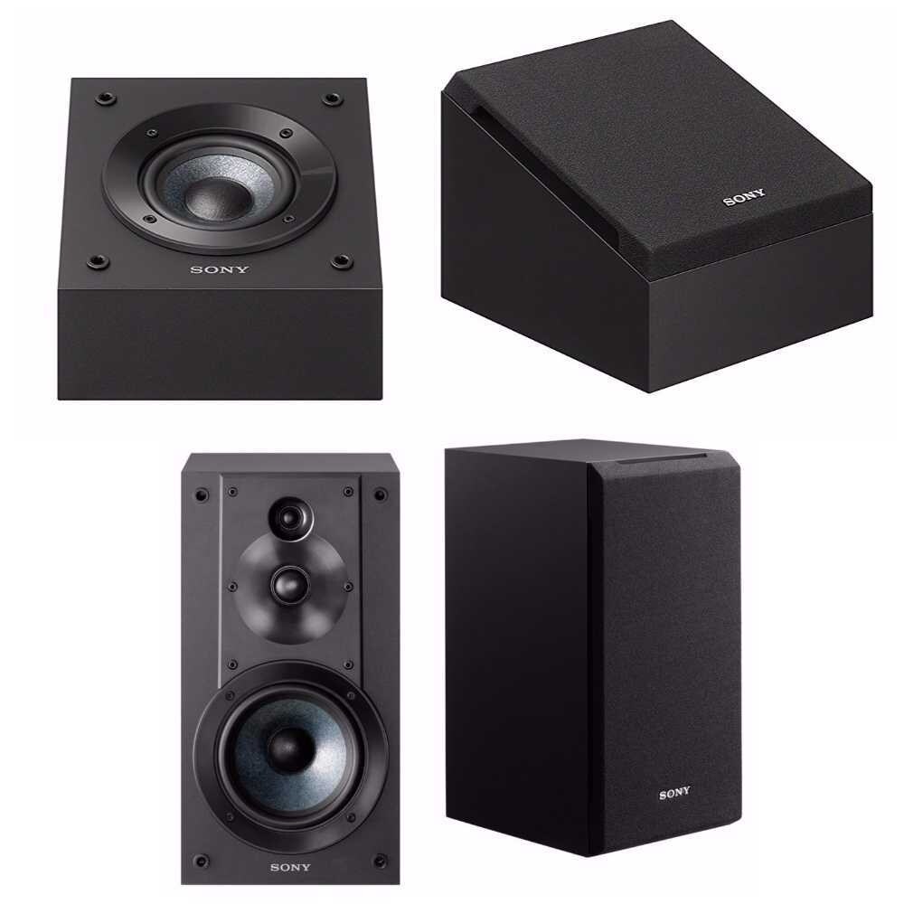 Shop Sony Sscse Atmos Speakers With Sscs5 3 Way 3 Driver Bookshelf Speaker System Black Overstock 24204242