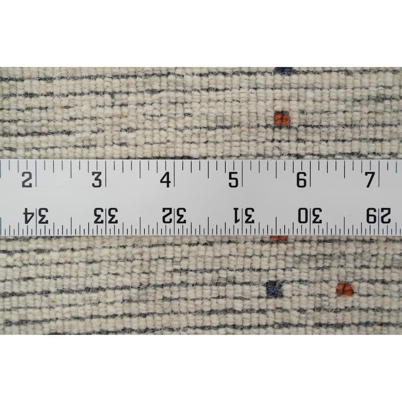Hand Knotted Oriental 100% Wool Carpet Tribal Animal Pictorial Beige & Ivories Gabbeh Area Rug - 7' 9'' X 5' 0''