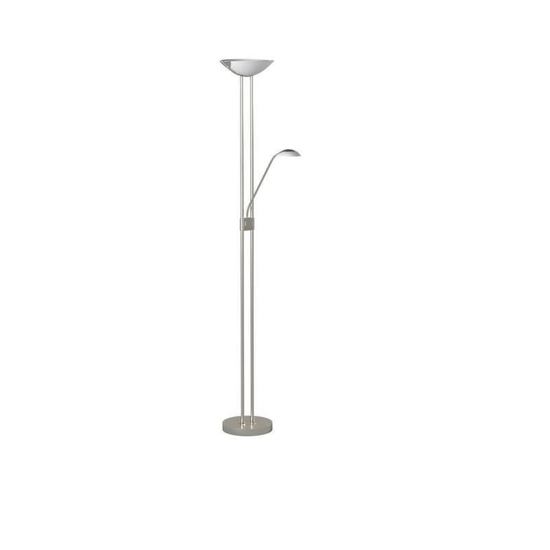 Eglo Baya 1 3-light Matte Nickel Floor Lamp With Adjustable Reading Lamp