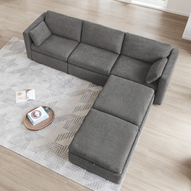 Celia Oversized Modular Sectional Fabric Sofa Set