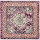 SAFAVIEH Monaco Lillie Boho Medallion Distressed Area Rug - 5' x 5' Square - Violet/Light Blue