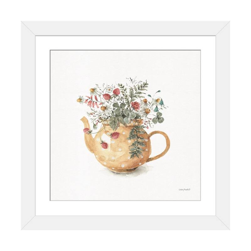 iCanvas "Garden Tea II" by Lisa Audit - White - 16x16x1