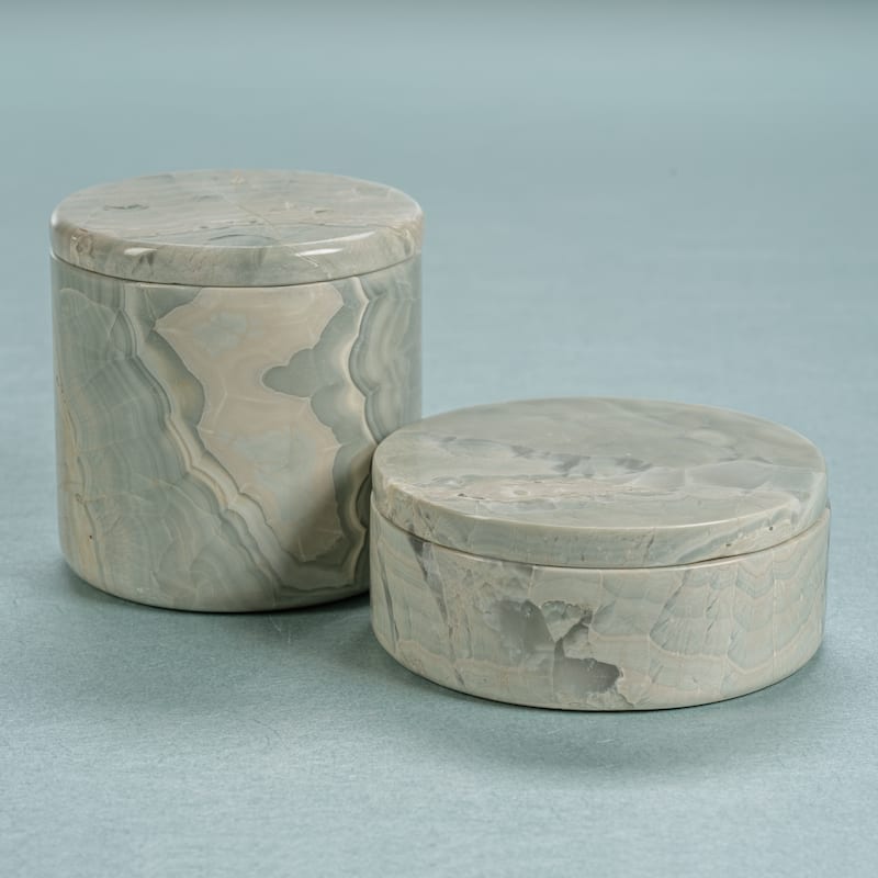Tasman Blue Onyx Canister Jar