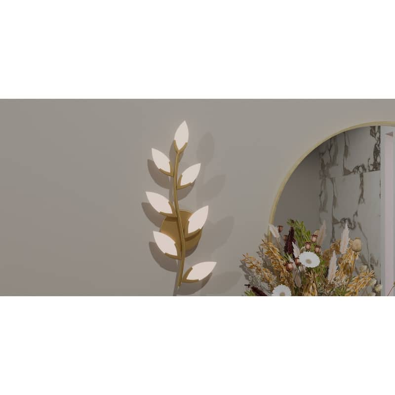 Flores Integrated LED Soft Gold Wall Sconce