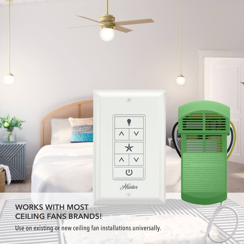Hunter Universal Fan-Light Wall Control with Receiver