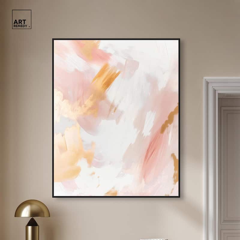 Rose Gold Veil III Canvas by Art Remedy