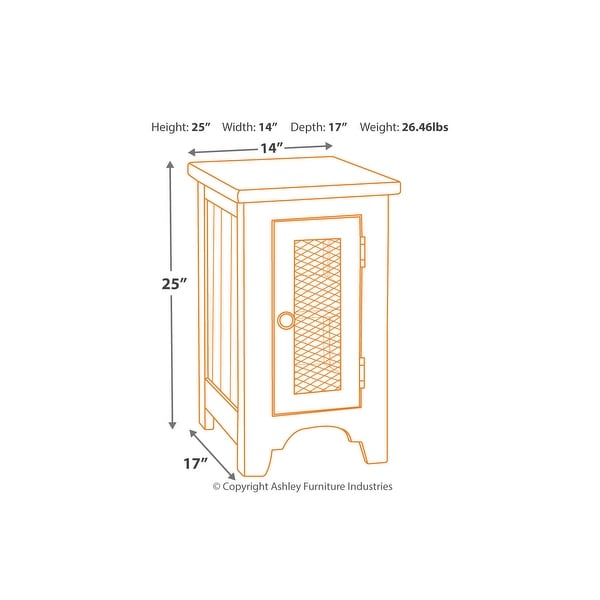 Wystfield Chairside End Table White Brown On Sale Bed Bath