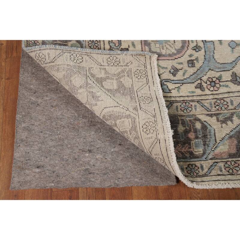 Floral Medallion Tabriz Persian Area Rug Handmade Wool Carpet - 6'7"x 9'8"