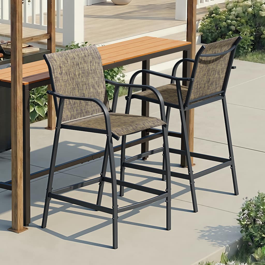 Crestlive Products Outdoor Bar Height Barstools Patio Bar Stools Bar Chairs