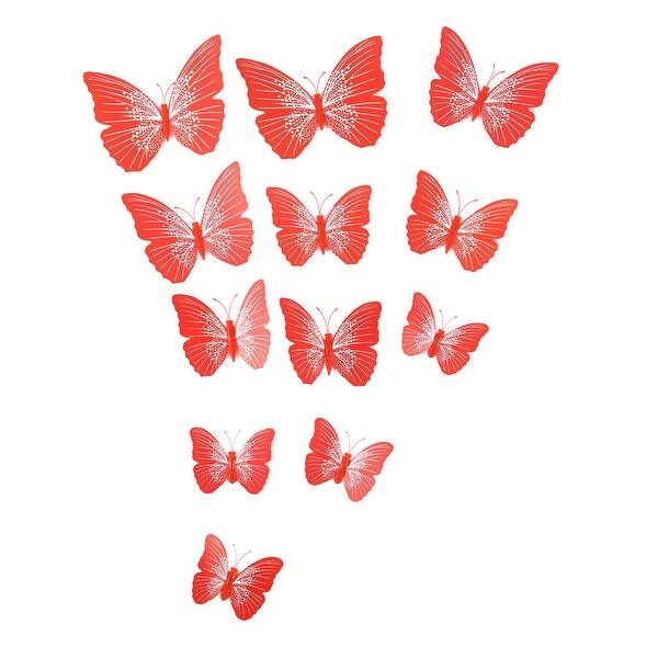 Shop 12pcs 3d Butterfly Wall Stickers Decal Sticker For Room